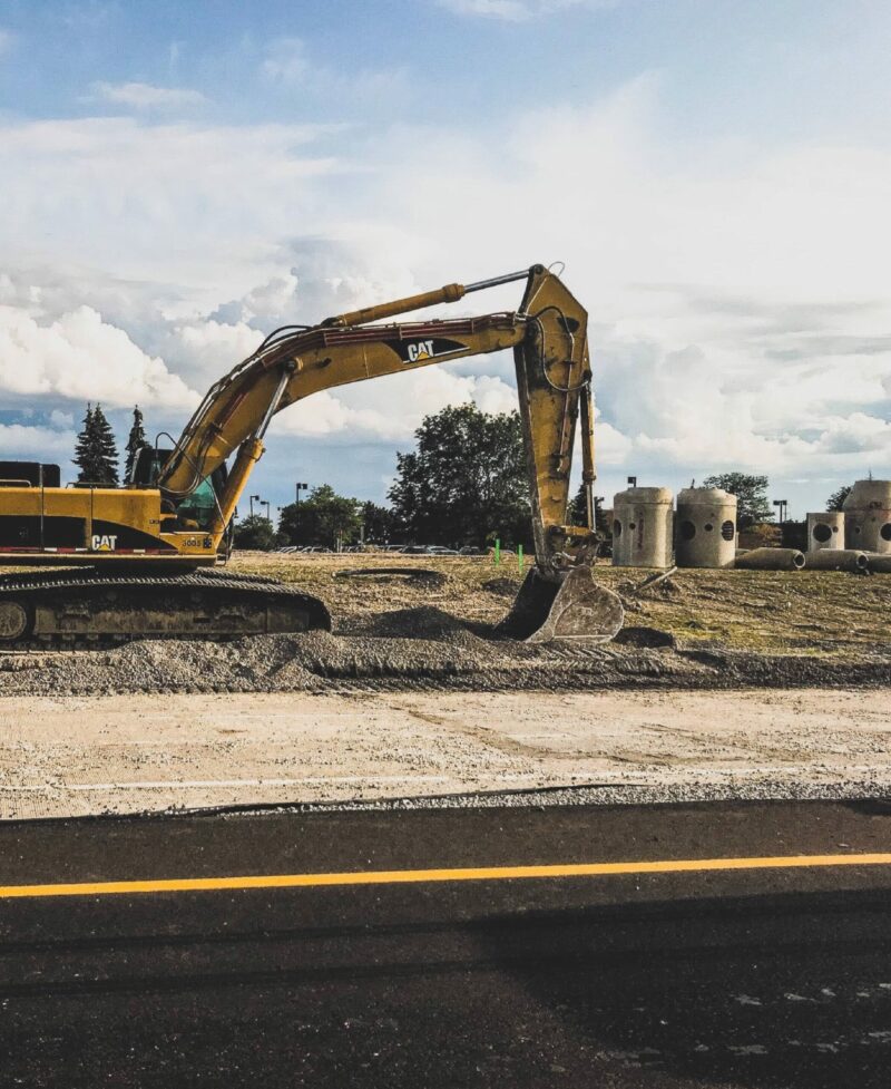 Professional Excavation Services by 127 Restoration KB Construction excavating land for new commercial business