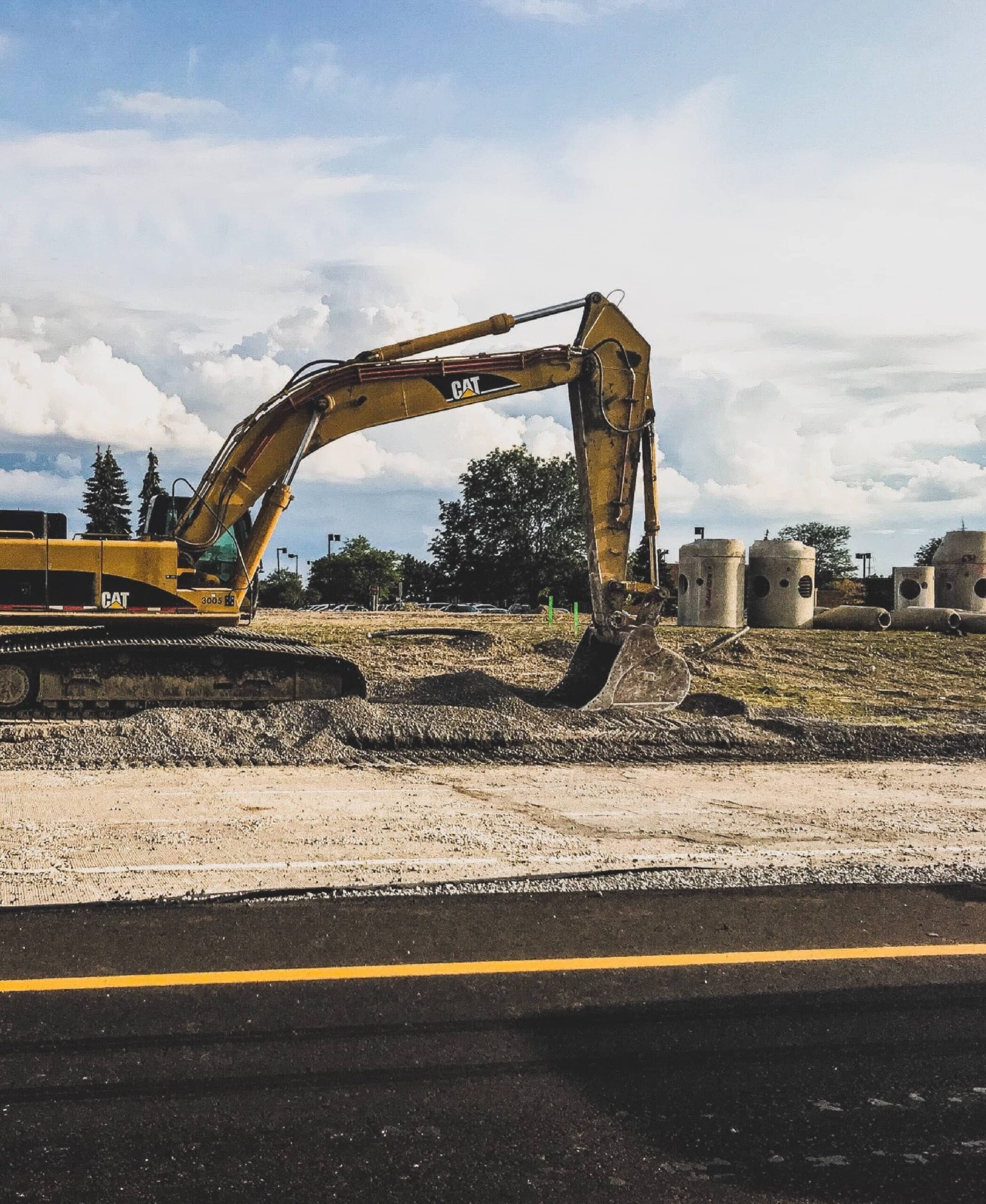 Professional Excavation Services by 127 Restoration KB Construction excavating land for new commercial business