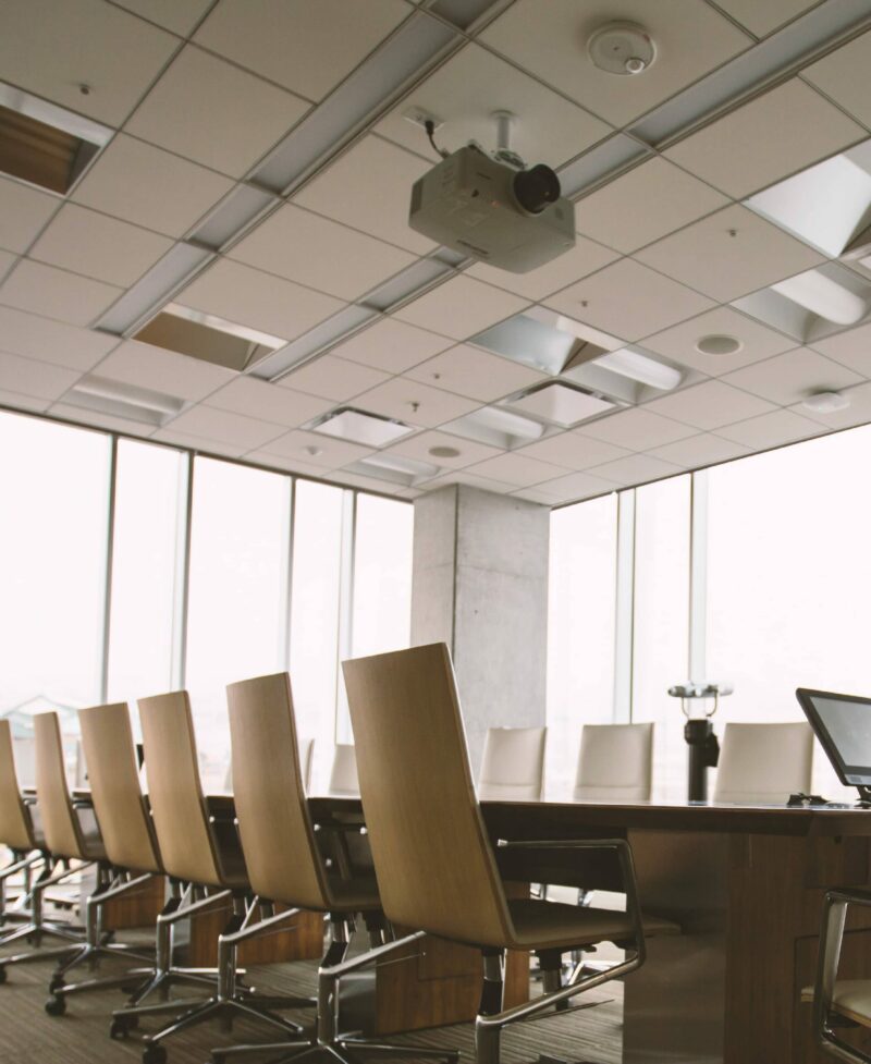 corporate office conference room with grid ceiling corporate office conference room with grid ceiling