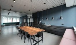 private-office-breakroom-painted-by-KB-Construction-scaled-e1645470791474 office breakroom with new paint colors